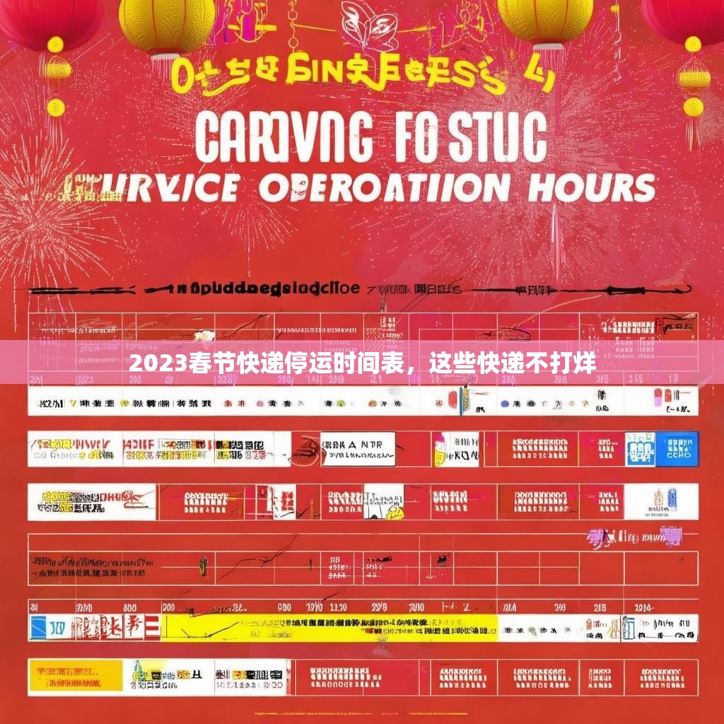 2023春节快递停运时间表，这些快递不打烊